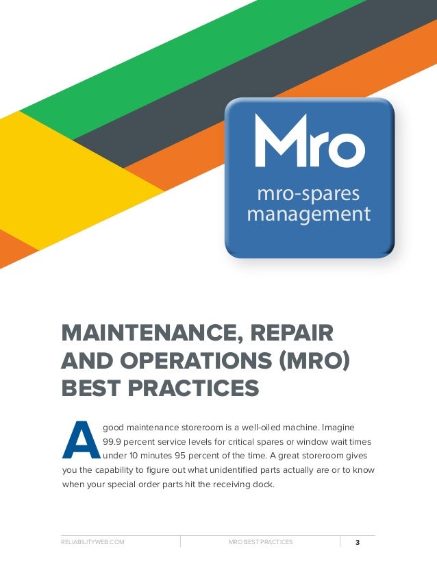 Mro best practices