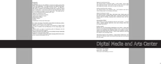 Program:                                                                       Digital Art and Research Area
Introduction                                                                   This should include 8 individual studios, 4 team studios, Sound stage
Digital Media electronic Arts (DMEA) is a broad and rapidly growing field.     with supporting storage, Sound studio, Motion control and sensor studio
It has many applications. It is highly technical, but seeks to find mean-      with supporting storage, and break out space for discussion.
ingful application of this technology to human society. The DMEAS fa-
cility will be a catalyst for this developing field and a magnet to attract    Visiting artist/Researcher housing
talent to Milwaukee. It will also be a place for educating the public about    This should include 8 one bedroom units, 4 two bedroom units and a
these emerging technologies and their applications. The facility will con-     shared lounge space to encourage community.
sist of the following primary programmatic areas:
-Digital Art and Research Area                                                 Gallery & Conference Center
-Visiting artist/ Researcher Housing                                           This should include a large lobby, Information desk, Exhibit space for
-Gallery and Conference Center                                                 the work produced, Controlled exhibit space, Permanent exhibit space,
-Administrative Offices                                                        exterior space for exhibits, screening room, conference room, and con-
-Building Support                                                              cessions.
-Parking
-Independent Commercial/ Retail space                                          Administrative Offices
                                                                               There needs to be space provided for director and assistant, 2 curator
As a whole, the design of the facility should reflect the following underly-   offices, resident manager apartment, work room, storage, break area,
ing goals/ characteristics of this organization:                               and supporting facilities.
-DMEAS seeks to advance the practice and production of digital media
arts and to establish itself and Milwaukee on the cutting edge of this         Building Support
field.                                                                         Minimum of 2 Sun Microsystems BlackBoxes to be placed. Seeing that
-DMEAS will be an object of community pride for Milwaukee and will             these are self contained 20’ shipping container servers, a space for these
serve to bring community together.                                             needs to be considered with l maximum cable run to studios or presen-
-DMEAS will improve the quality of its surroundings through sustainable        tational space being 100m (328 ft). IT office is also needed for servicing
architecture and sound urban design.                                           all computer and technology needs.
-DMEAS is a constantly evolving and rapidly changing field and the archi-
tecture should accommodate this fact.                                          200 parking spaces for the residents, a large outdoor exhibit area, river
                                                                               walk with 12’ minimum width, and transient boat slips also to be factored
                                                                               into this facility.




                                                                               Digital Media and Arts Center
                                                                               Professor Gil Snyder
                                                                               Arch 815, Fall 2007
                                                                               Team project (Justin Ballaweg as partner)




                                                                                                                                                            29
 