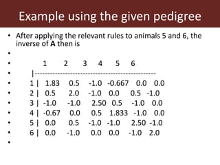 Improving accuracy by using information from relatives—The animal model