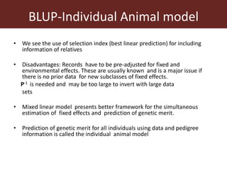 Improving accuracy by using information from relatives—The animal model