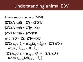 Improving accuracy by using information from relatives—The animal model
