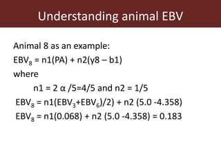 Improving accuracy by using information from relatives—The animal model