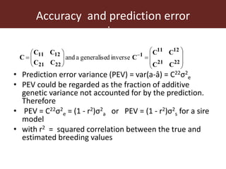 Improving accuracy by using information from relatives—The animal model