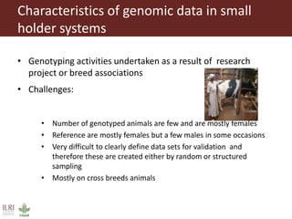 Developing innovative digital technology and genomic approaches to livestock genetic improvement in developing countries