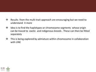 Developing innovative digital technology and genomic approaches to livestock genetic improvement in developing countries