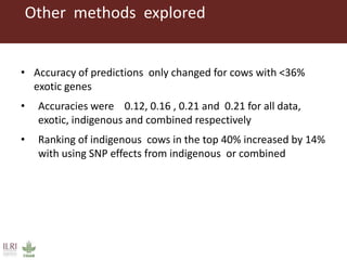 Developing innovative digital technology and genomic approaches to livestock genetic improvement in developing countries
