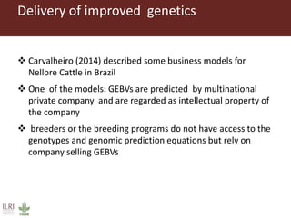 Developing innovative digital technology and genomic approaches to livestock genetic improvement in developing countries