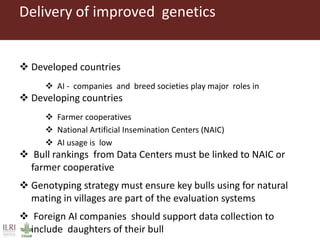 Developing innovative digital technology and genomic approaches to livestock genetic improvement in developing countries