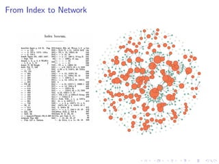 From Index to Network
 