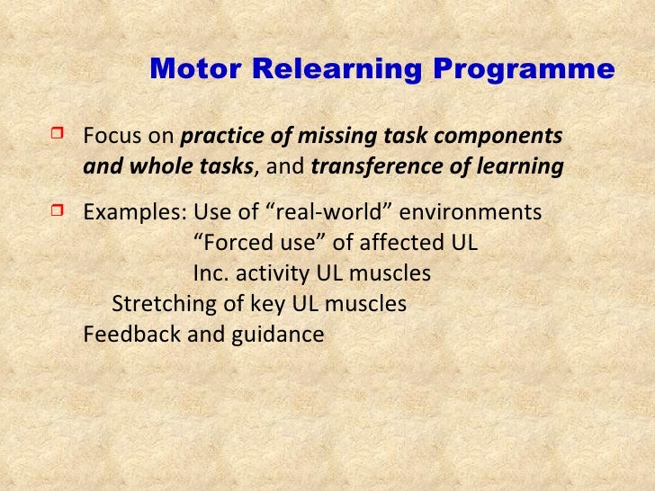 Motar Relearning Program
