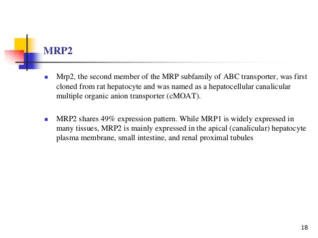 Multidrug Resistance Protein Multidrug Resistance Protein