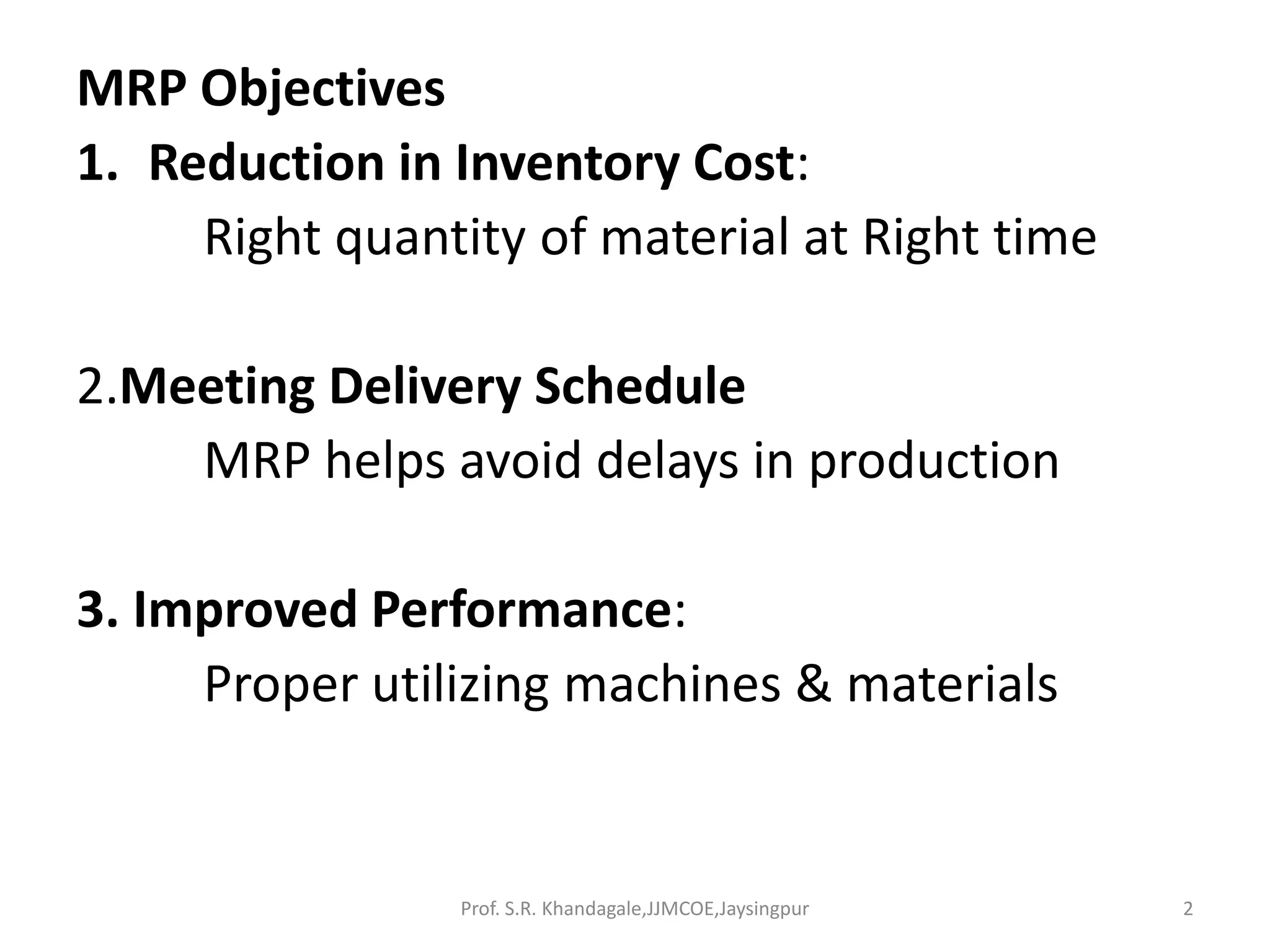 Mrp R MRP CASE STUDY | PPTX