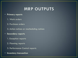 MRP I and MRP II | PPTX