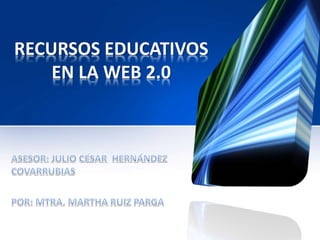 RECURSOS EDUCATIVOS
EN LA WEB 2.0
 