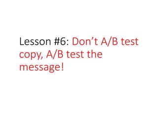 7 CRO lessons learned after going through 100s of A/B testing case studies
