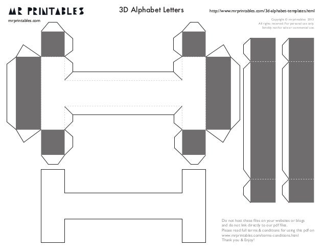 mrprintables 3d alphabet templates a to m