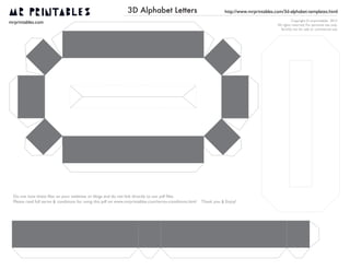 mrprintables 3d alphabet templates n to z