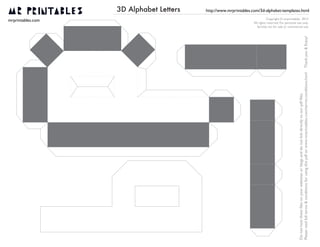 mrprintables 3d alphabet templates n to z