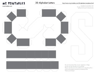 mrprintables 3d alphabet templates n to z