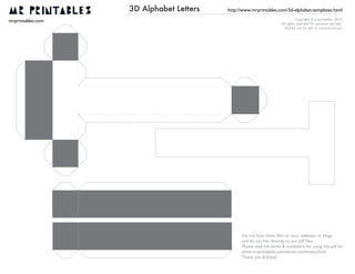 mrprintables 3d alphabet templates n to z