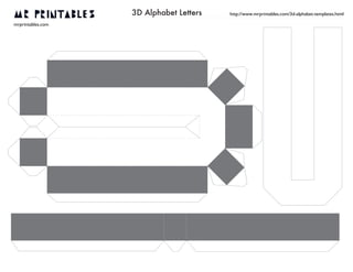 mrprintables 3d alphabet templates n to z