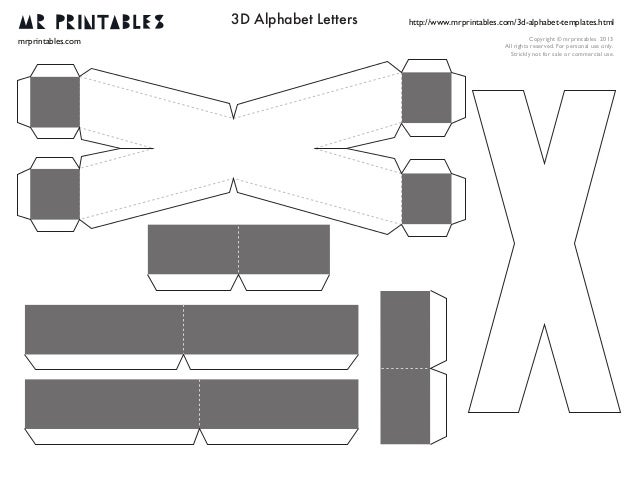 mrprintables 3d alphabet templates n to z