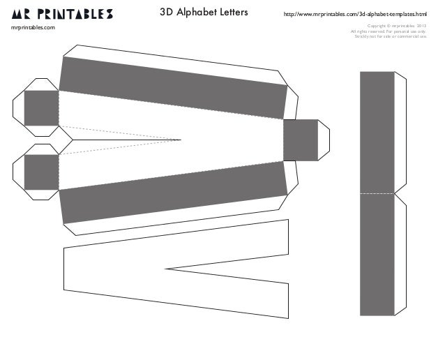 mrprintables 3d alphabet templates n to z