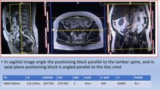 Spinal Block Positioning Mr procedure of pelvis and hip joint | PPTX