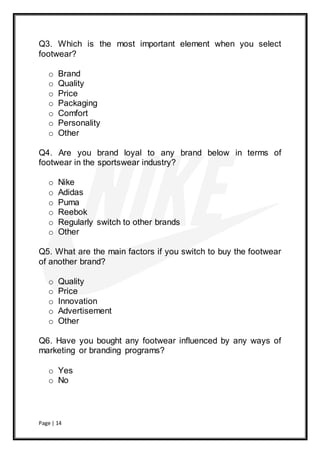 Marketing Research On Nike PDF