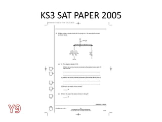 KS3 SAT PAPER 2005
 