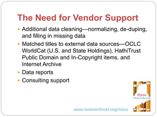 Statewide Collection Analysis in Maine