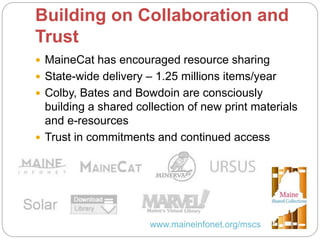 Statewide Collection Analysis in Maine