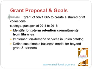 Statewide Collection Analysis in Maine