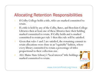 Developing a State-Wide Retention Policy