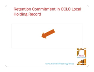 Developing a State-Wide Retention Policy
