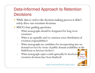 Developing a State-Wide Retention Policy