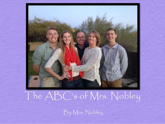 Mrs Nobley S Abc Book Mrs Nobley S Abc Book