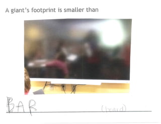 Mrs. seyer's class   giant footprint