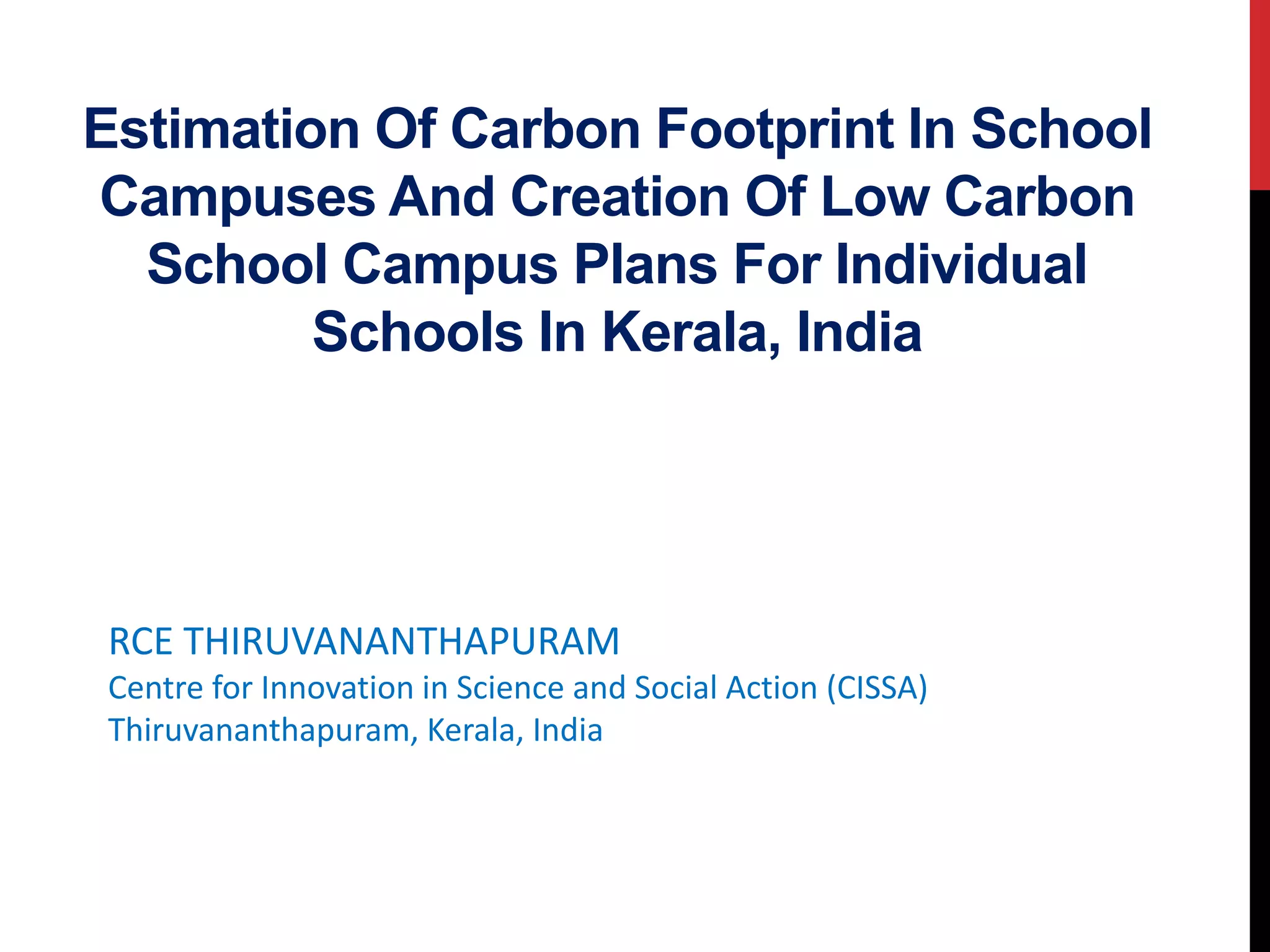 Estimation of Carbon Footprint in School Campuses and Creation of Low ...