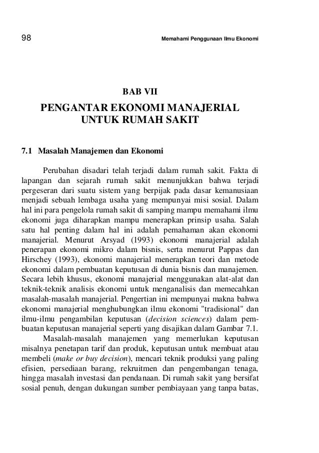 Mrs Bab Vii Pengantar Ekonomi Manajerial Untuk Rumah Sakit