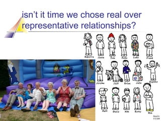 isn’t it time we chose real over
representative relationships?

 