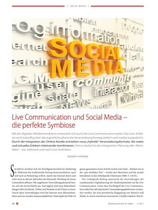 Live Communication und Social Media - die perfekte Symbiose