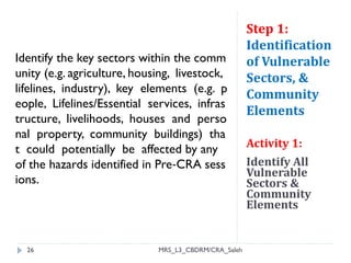 Identifying Community Risks Community Risk Assessment (CRA) | PDF