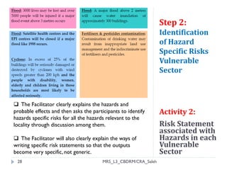Community Risk Reduction Problem Statement Community Risk Assessment (CRA) | PDF