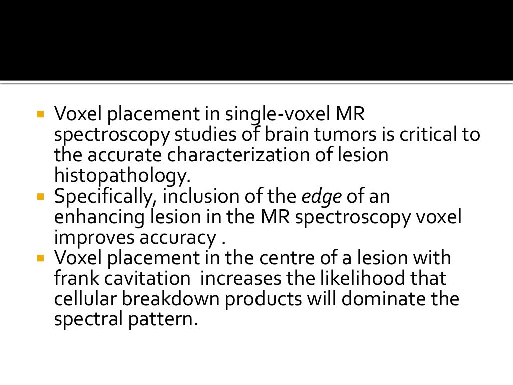 MR spectroscopy