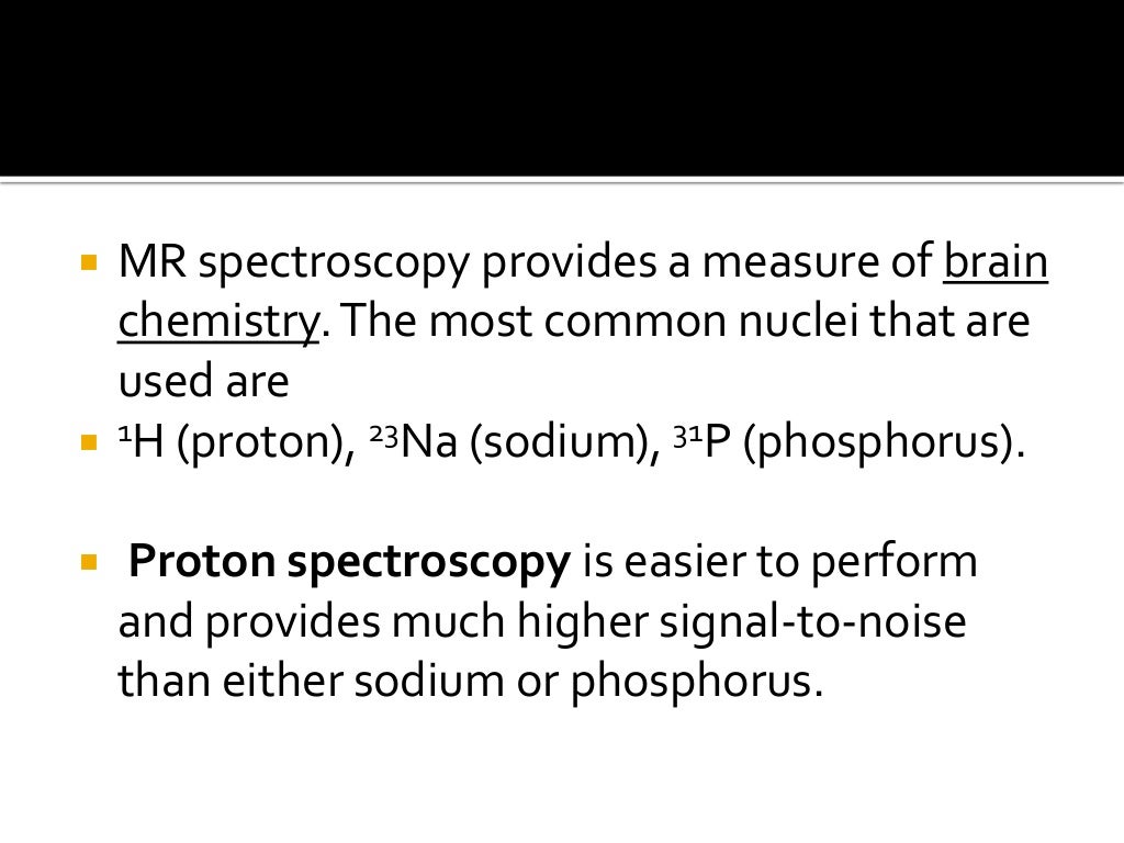 MR spectroscopy