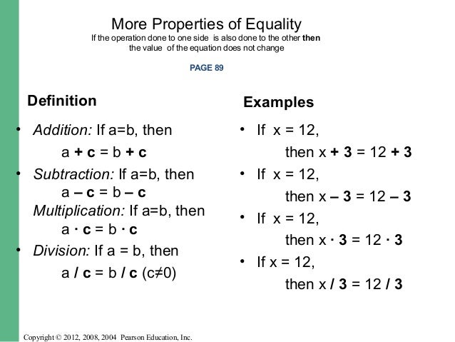 property of equality