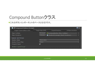 Compound Buttonクラス
これはボタンコンポーネントのベースとなるクラス。
(C) 2018 石井 勇一 112
 