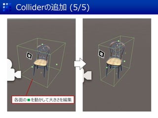 Colliderの追加 (5/5)
各面の■を動かして大きさを編集
 