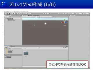 プロジェクトの作成 (6/6)
ウィンドウが表示されればOK
 
